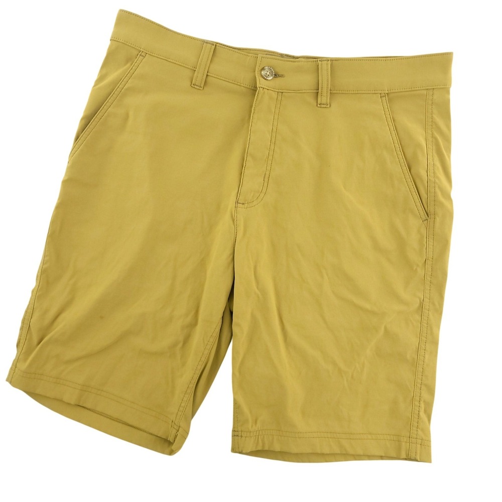 Eddie Bauer Travex Shorts Mens 35 Beige Nylon Stretch‎ Travel Outdoor 10" Inseam
